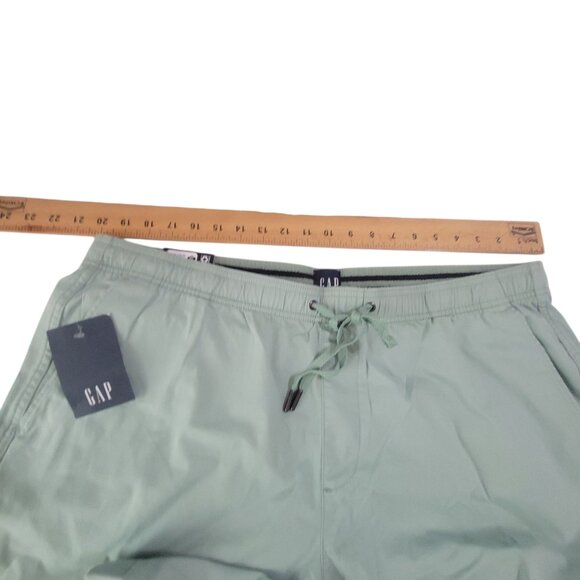 Gap Mens Granite Green Drawstring Shorts XXL 98% Cotton 2% Spandex Casual Elasti - Picture 10 of 16